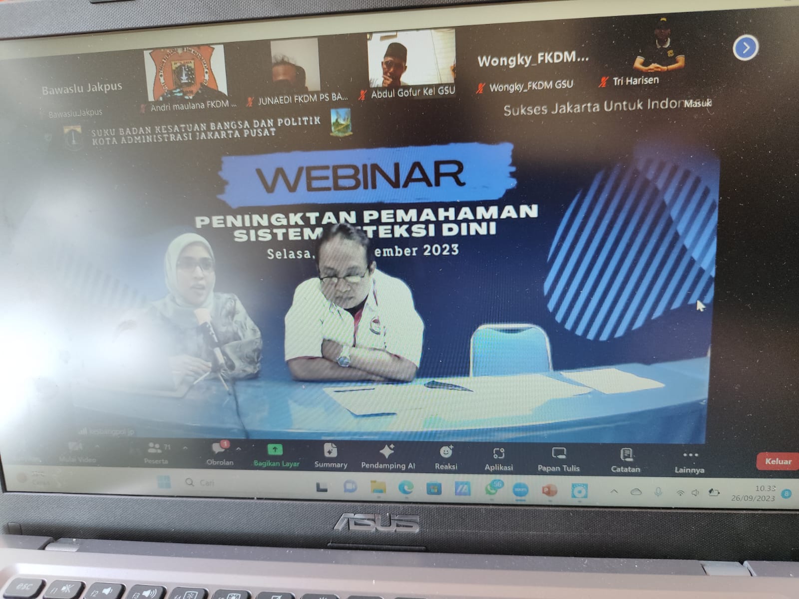 Webinar Peningkatan Pemahaman Sistem Deteksi Dini