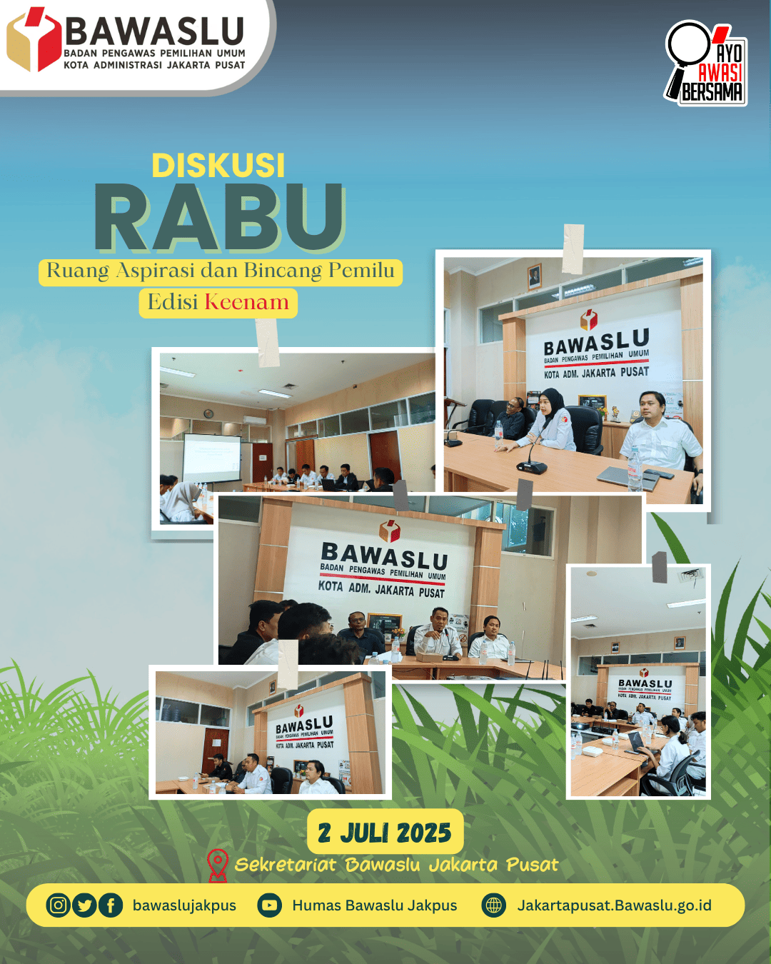 GELAR DISKUSI RUTIN, BAWASLU KOTA JAKARTA PUSAT BAHAS UU SENGKETA PROSES HINGGA PUTUSAN MKGELAR DISKUSI RUTIN, BAWASLU KOTA JAKARTA PUSAT BAHAS UU SENGKETA PROSES HINGGA PUTUSAN MK