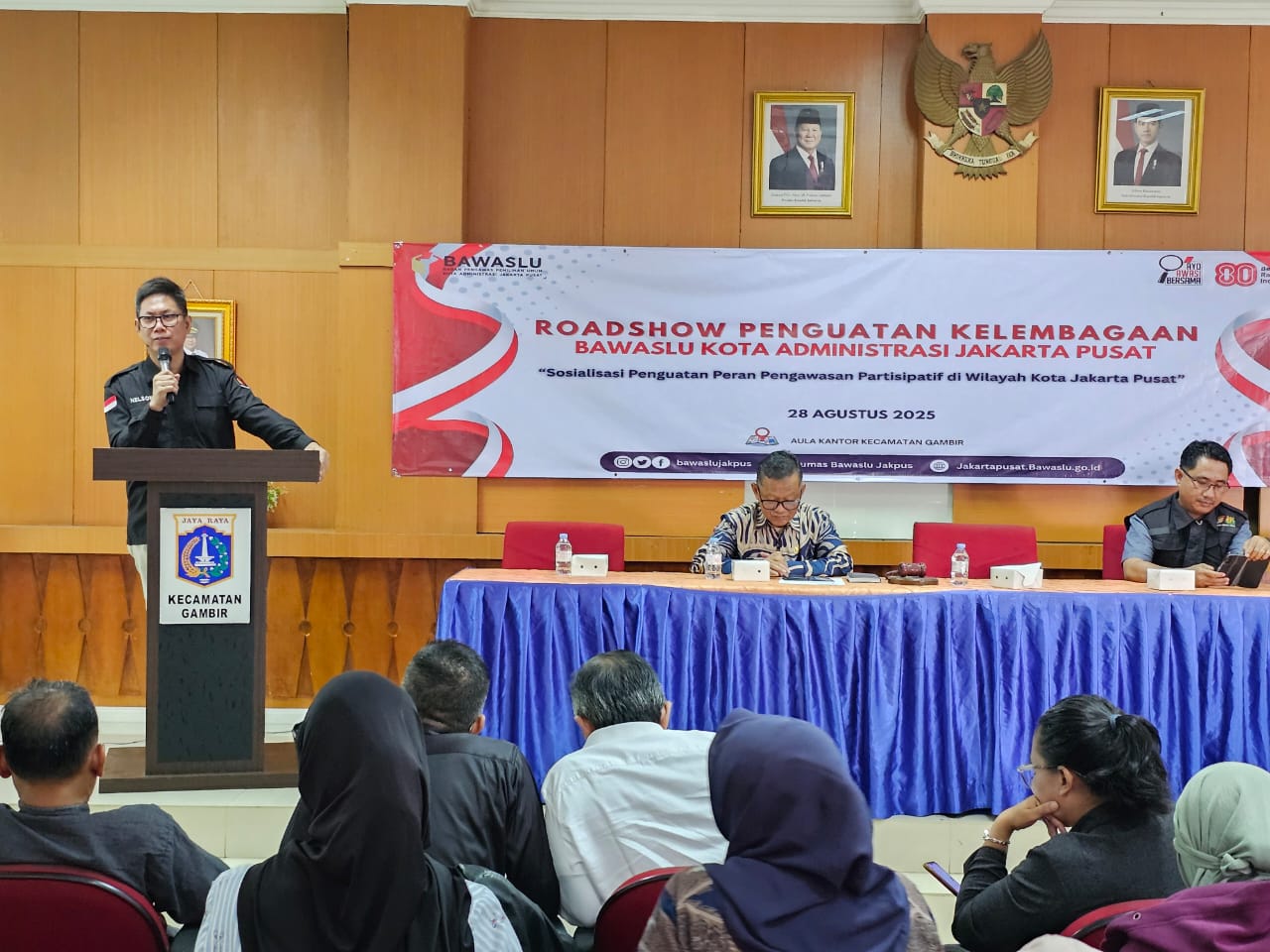 Ketua Bawaslu Jakarta Pusat, Christian Nelson Pangkey Saat Menyampaikan Sambutan