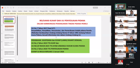 Pemaparan materi oleh Anggota Bawaslu Provinsi DKI Jakarta, Sakhroji