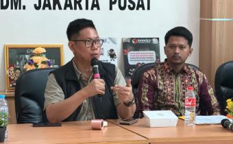 Ketua Bawaslu Jakarta Pusat, Christian Nelson Pangkey saat memberikan arahan dalam pembukaan pelaksanaan kegiatan P2P