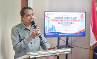 Ketua Dewan Kota Jakarta Pusat, Nasirman Chaniago dalam kegiatan refleksi HUT ke-8 Bawaslu Kabupaten/Kota