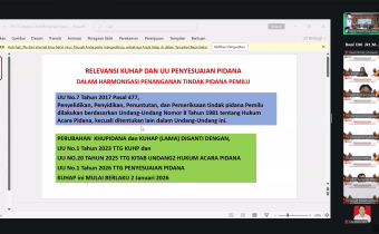 Pemaparan materi oleh Anggota Bawaslu Provinsi DKI Jakarta, Sakhroji